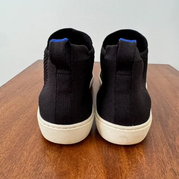 Rothy's The Chelsea Sneaker Boot Black Knit High Ankle - Picture 9 of 14